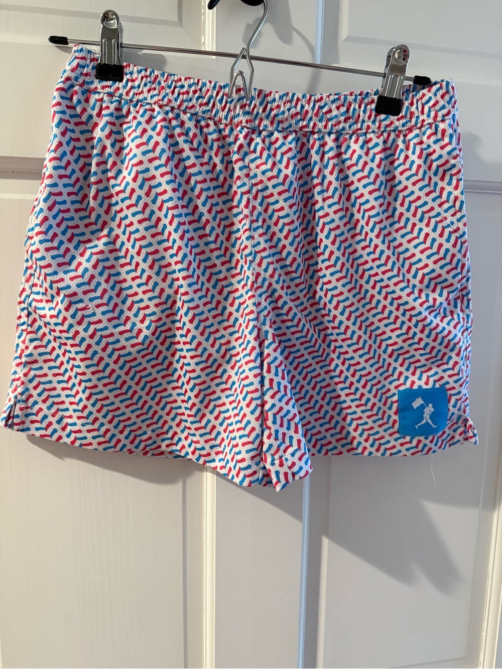 Baseballism Great Day Diamond Air Mesh Shorts White/Red/Blue – Youth XL